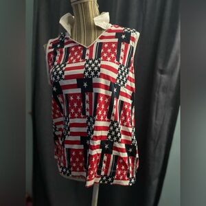 Designers Originals Red and White Graphic Tank Top